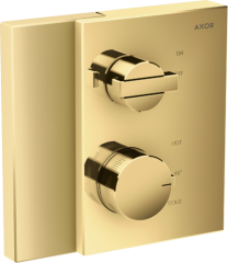 Термостат AXOR Edge с запорным вентилем, полированное золото арт. 46750990