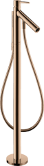 Смеситель для ванны напольный Axor Starck, однорычажный, с круглой рычаговой рукояткой, полированное красное золото арт. 10456300
