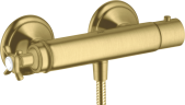 Купить купить термостат для душа axor montreux, внешнего монтажа, с крестообразной рукояткой, шлифованная медь арт. 16261950