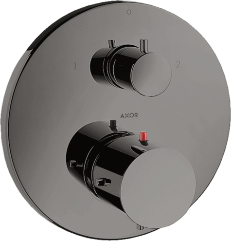 Купить купить термостат с запорным/переключающим вентилем axor starck, полированный черный, хром арт. 10720330