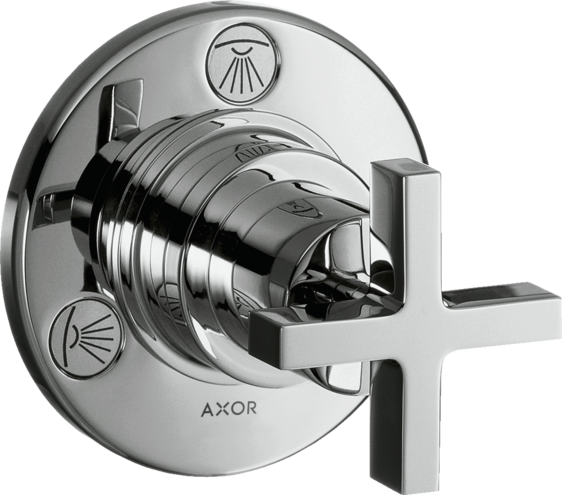 Купить купить запорный/переключающий вентиль axor citterio trio/quattro с крестообразной рукояткой, хром арт. 39925000