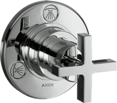 Запорный/переключающий вентиль AXOR Citterio Trio/Quattro с крестообразной рукояткой, хром арт. 39925000