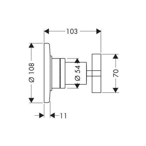 Купить купить запорный/переключающий вентиль axor citterio trio/quattro с крестообразной рукояткой, хром арт. 39925000