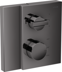 Термостат AXOR Edge с запорным/переключающим вентилем, полированный черный, хром арт. 46760330