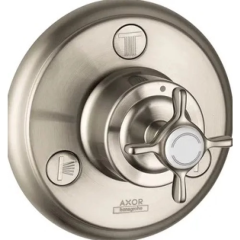 Запорный/переключающий вентильTrio/Quattro AXOR Montreux с крестообразной рукояткой матовый никель арт. 16830820