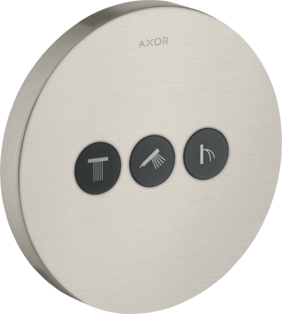 Купить купить вентиль axor showerselect для 3 потребителей, круглый, см, сталь арт. 36727800