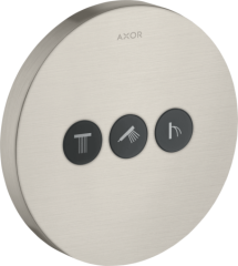 Вентиль AXOR ShowerSelect для 3 потребителей, круглый, СМ, сталь арт. 36727800