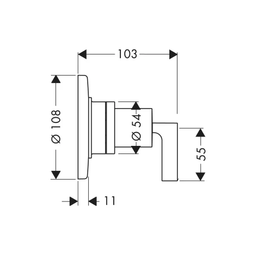 Купить купить запорный/переключающий вентиль axor citterio trio/quattro с рычаговой рукояткой, хром арт. 39920000