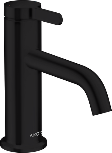 Купить купить смеситель для раковины axor one 70, с рычаговой рукояткой, со сливным гарнитуром, матовый черный арт. 48001670