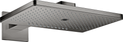 Верхний душ AXOR ShowerSolutions 460/300 3jet, с держателем, с квадратной розеткой, полированный черный, хром арт. 35282330