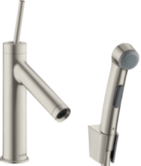 Смеситель для раковины и набор для биде Axor Starck 90, сталь арт. 10300800