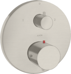 Термостат с запорным/переключающим вентилем Axor Starck, сталь арт. 10720800