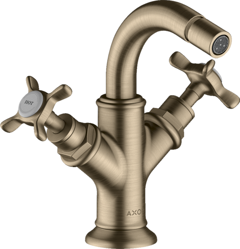 Купить купить смеситель для биде axor montreux с двумя рукоятками со сливным гарнитуром, шлифованный никель арт. 16520820