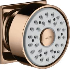 Боковая форсунка AXOR 1jet, квадратная, полированное красное золото арт. 28469300