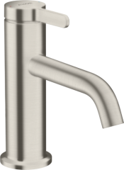 Смеситель для раковины Axor One 70, с рычаговой рукояткой, со сливным гарнитуром, сталь арт. 48001800