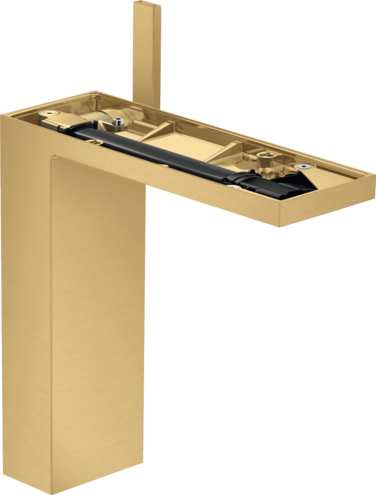 Купить купить смеситель для раковины axor myedition 230 со сливным клапаном push-open без панели, матовое золото арт. 47022250