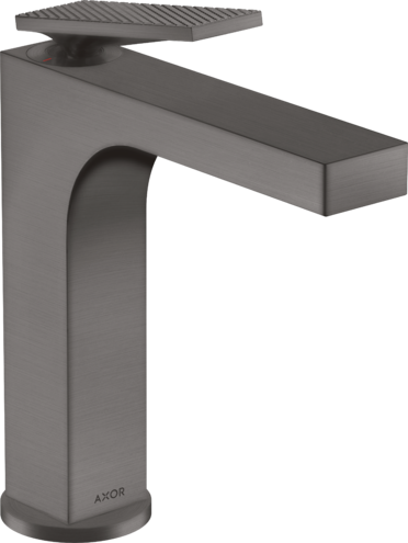Купить купить смеситель для гостевой раковины axor citterio 160 с рычаговой рукояткой - с текстурой, матовый черный, хром арт. 39071340