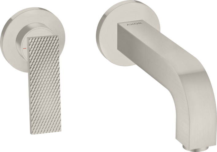 Купить купить смеситель для раковины настенный axor citterio 220 мм, с рычаговой рукояткой - с текстурой, сталь арт. 39181800