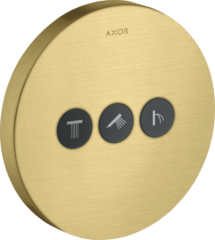 Вентиль AXOR ShowerSelect для 3 потребителей, круглый, СМ, шлифованная медь арт. 36727950