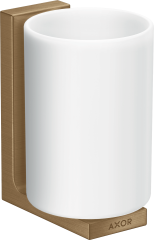 Стаканчик для зубных щеток AXOR Universal Rectangular настенный, матовая бронза арт. 42604140