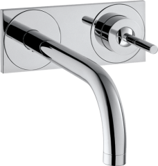 Смеситель для раковины AXOR Uno однорычажный, настенный, с изливом 165 мм, с панелью, хром арт. 38112000