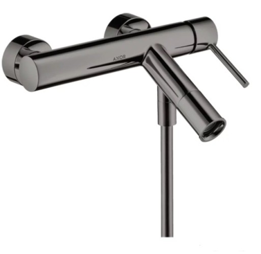Купить купить смеситель для ванны axor starck, однорычажный, внешнего монтажа, с плоской рычаговой рукояткой, полированный черный, хром арт. 10465330