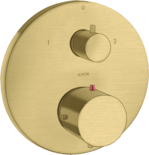 Купить купить термостат с запорным/переключающим вентилем axor starck, шлифованная медь арт. 10720950