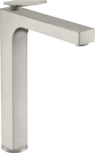 Купить купить смеситель для раковины axor citterio 280 с рычаговой рукояткой, для накладной раковины, со сливным гарнитуром, сталь арт. 39021800