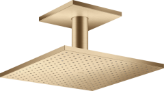 Верхний душ AXOR ShowerSolutions 300/300 2jet, с потолочным подсоединением, матовая бронза арт. 35320140