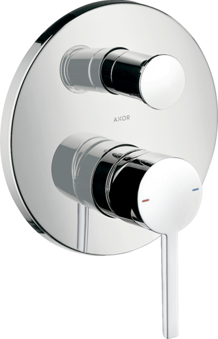 Купить купить смеситель для ванны axor starck скрытого монтажа, с плоской рычаговой рукояткой, хром арт. 10414000