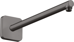 Держатель верхнего душа Axor ShowerSolutions, softsquare, 390 мм, квадратный, шлифованный черный, хром арт. 26967340