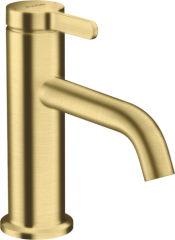 Смеситель для раковины Axor One 70, с рычаговой рукояткой, со сливным гарнитуром, шлифованная медь арт. 48001950