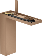 Смеситель для раковины AXOR MyEdition 230 со сливным клапаном Push-Open без панели, матовое красное золото арт. 47022310