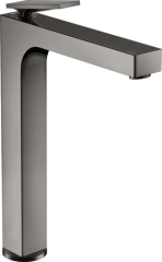 Смеситель для раковины AXOR Citterio 280 с рычаговой рукояткой, для накладной раковины, со сливным гарнитуром, полированный черный, хром арт. 39021330