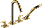 Купить купить смеситель на край ванны axor citterio m на 4 отверстия с рычаговыми рукоятками, полированное золото арт. 34444990