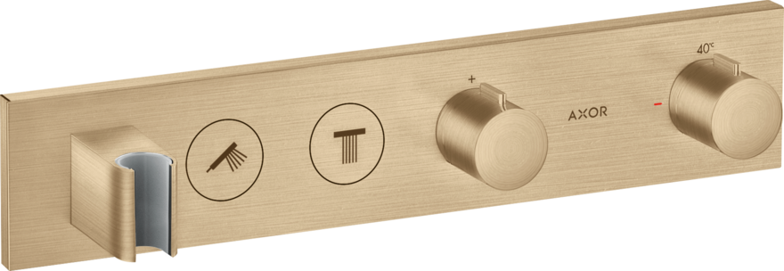 Купить купить термостат axor showersolutions select 460/90, для 2 потребителей, скрытого монтажа, матовая бронза арт. 18355140