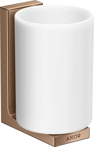Купить купить стаканчик для зубных щеток axor universal rectangular настенный, полированное красное золото арт. 42604300