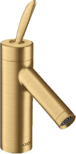 Купить купить смеситель для раковины axor starck 70, однорычажный, с не запираемым сливным набором, шлифованное золото арт. 10018250