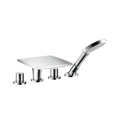 Смеситель AXOR Carlton на край ванны на 4 отверстия с крестовыми рукоятками 1/2, хром арт. 18440000