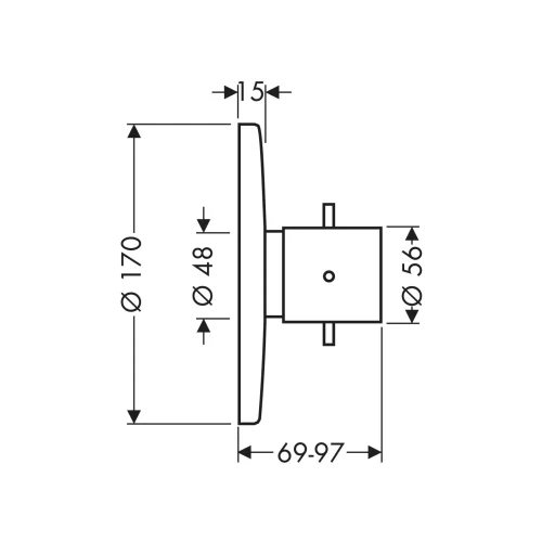 Купить купить термостат для душа axor starck highflow, скрытого монтажа, сталь арт. 10715800