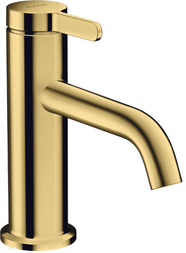 Купить купить смеситель для раковины axor one 70, с рычаговой рукояткой, со сливным гарнитуром, полированное золото арт. 48001990