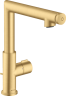 Купить купить смеситель для раковины axor uno select 220, со сливным гарнитуром, шлифованное золото арт. 45016250