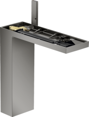 Смеситель для раковины AXOR MyEdition 230 со сливным клапаном Push-Open без панели, полированный черный, хром арт. 47022330