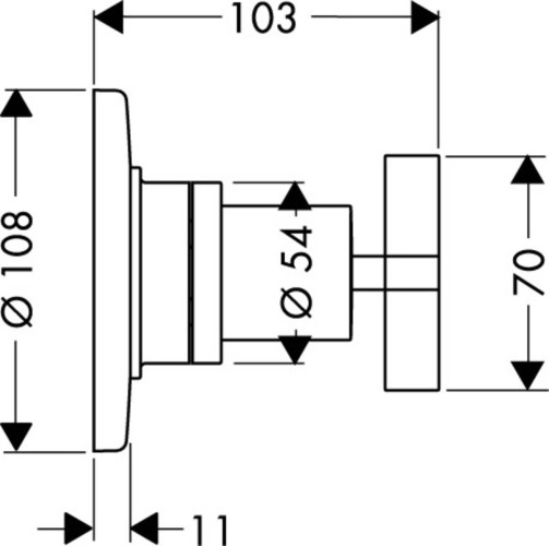 Купить купить запорный/переключающий вентиль axor citterio trio/quattro с крестообразной рукояткой, сталь арт. 39925800