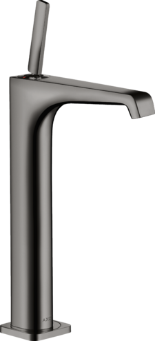 Купить купить смеситель для раковины axor citterio e 250, для накладной раковины, с незапираемым сливным набором, полированный черный, хром арт. 36104330