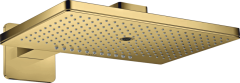 Верхний душ AXOR ShowerSolutions 460/300 3jet, с держателем, с розеткой softsquare, полированное золото арт. 35276990