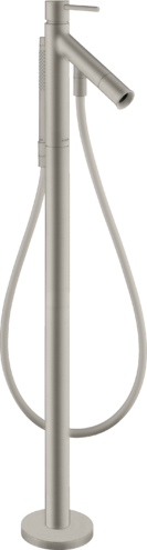 Купить купить смеситель для ванны напольный axor starck, однорычажный, с круглой рычаговой рукояткой, сталь арт. 10456800