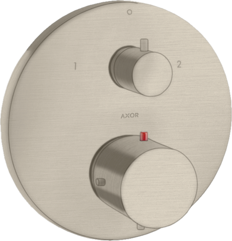 Купить купить термостат с запорным/переключающим вентилем axor starck, шлифованный никель арт. 10720820