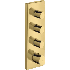 Модуль термостата Axor Starck Organic, 360/120, скрытого монтажа, полированное золото арт. 12717990