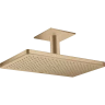 Купить купить верхний душ axor showersolutions, 1 jet, с потолочным подсоединением, 460x270 мм, шлифованная бронза арт. 35277140